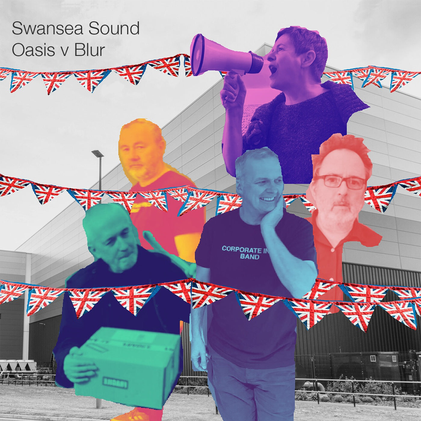 Swansea Sound - Oasis or Blur (7" single - purple vinyl)