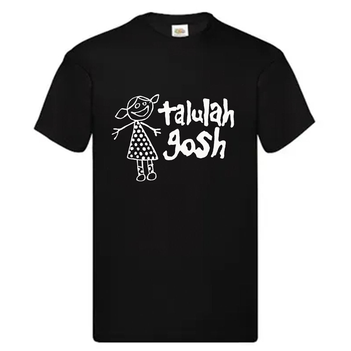 Talulah Gosh Girl- Black t-shirt, badge and postcard bundle