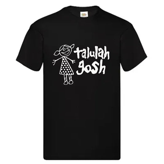 Talulah Gosh Girl- Black t-shirt, badge and postcard bundle